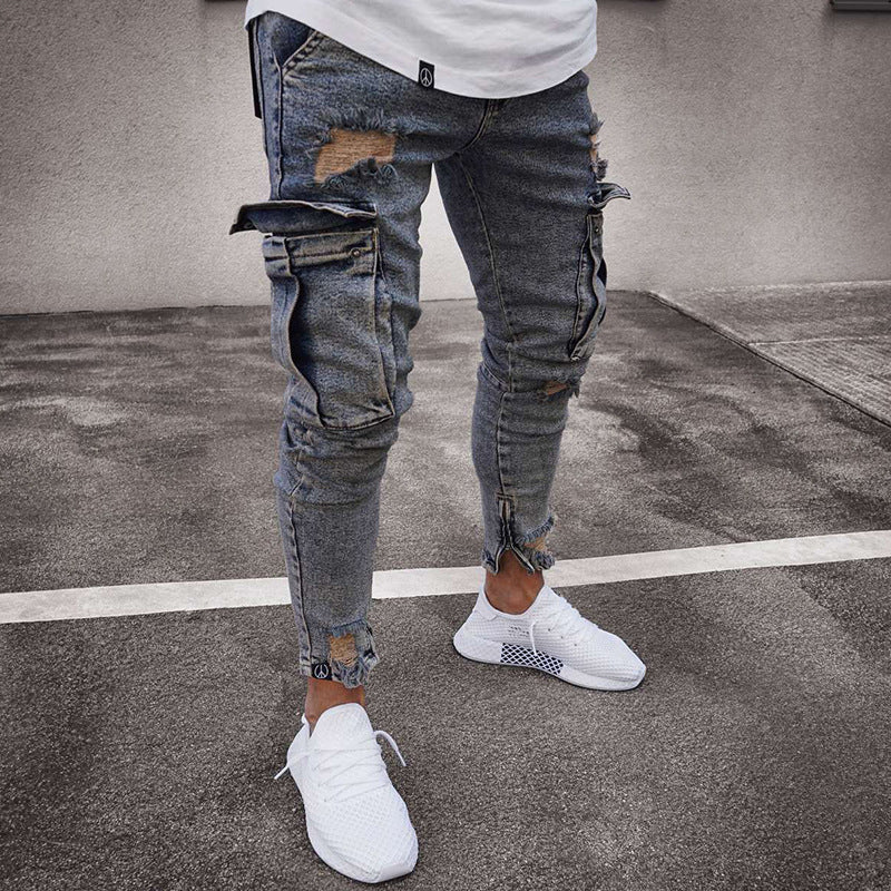 đ 50 % RABATT UNDER BEGRĂNSAD TID! âšSkinny fit-jeans i stretch för mĂ€n