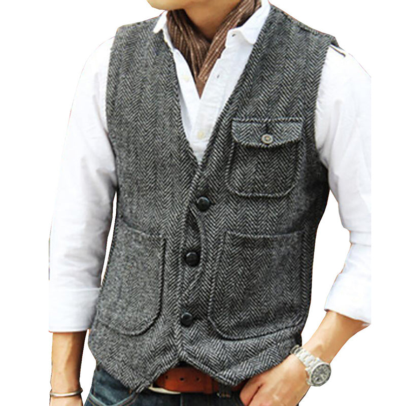 Moderna retro-västar för män