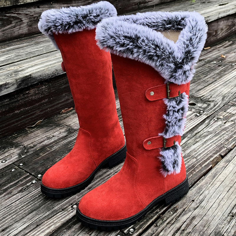 Höstens bästsäljare-✨Eleganta Vinterstövlar för Dam – Pälsfodrade Boots med Varm Komfort