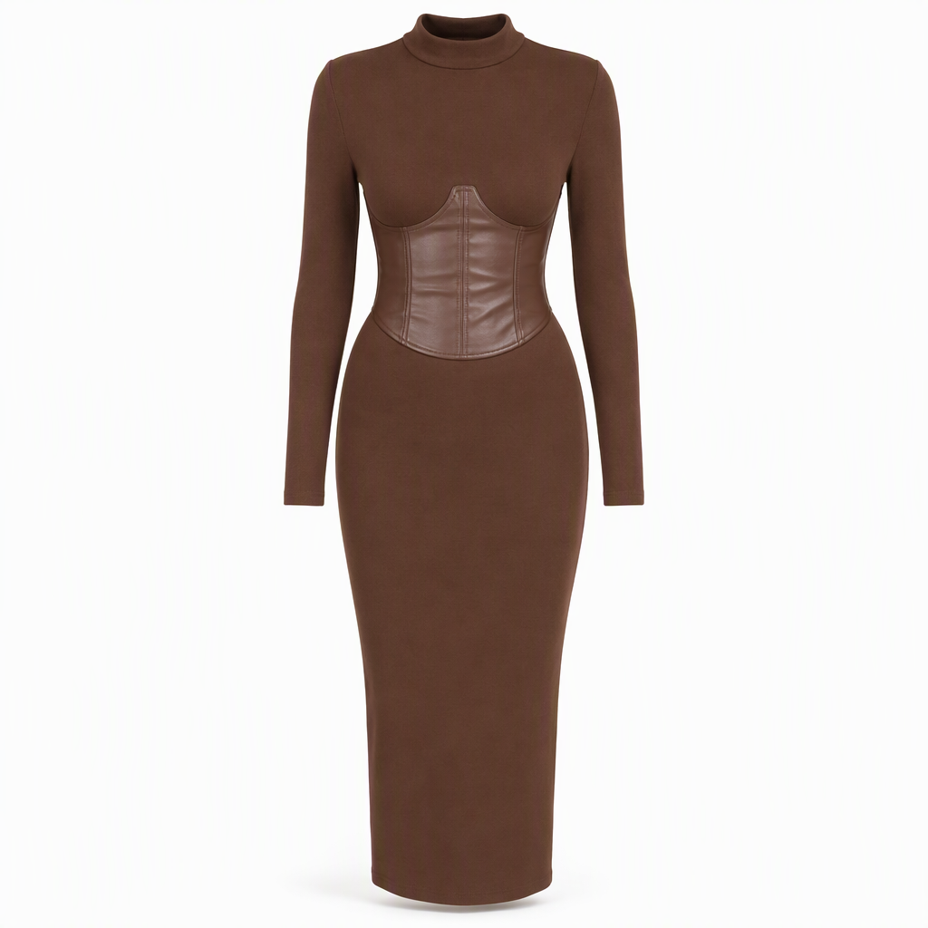 đ° Halva priset! đ Kvinnors rundhalsade lĂ„ngĂ€rmade patchwork-klĂ€nning med slim fit bodycon â elegant, bekvĂ€m och mĂ„ngsidig, perfekt för fest och vardag. âš