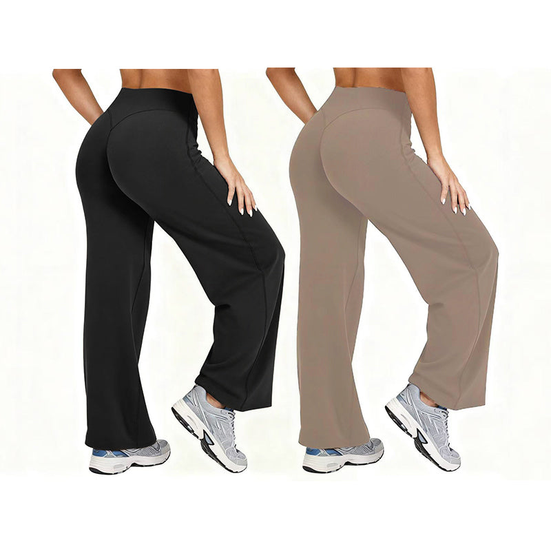 Högmidjade Vida Yogabyxor för Kvinnor – Formande med Magkontroll & Rumlyft
