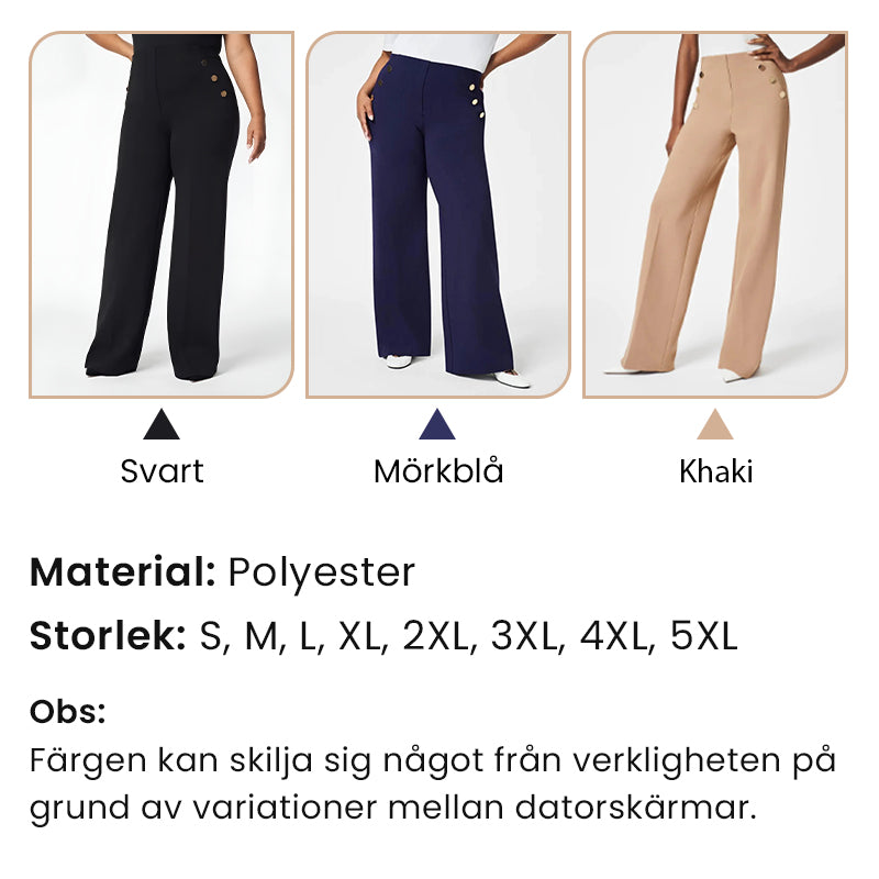 💥Het Rea-49% rabatt💕Damernas Plusstorlek Hög Stretch Hög Midja Vida Ben Byxor