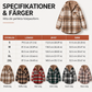 🔥50 % rabatt🔥⏰Klassisk, mysig rutig damjacka med huva🧥