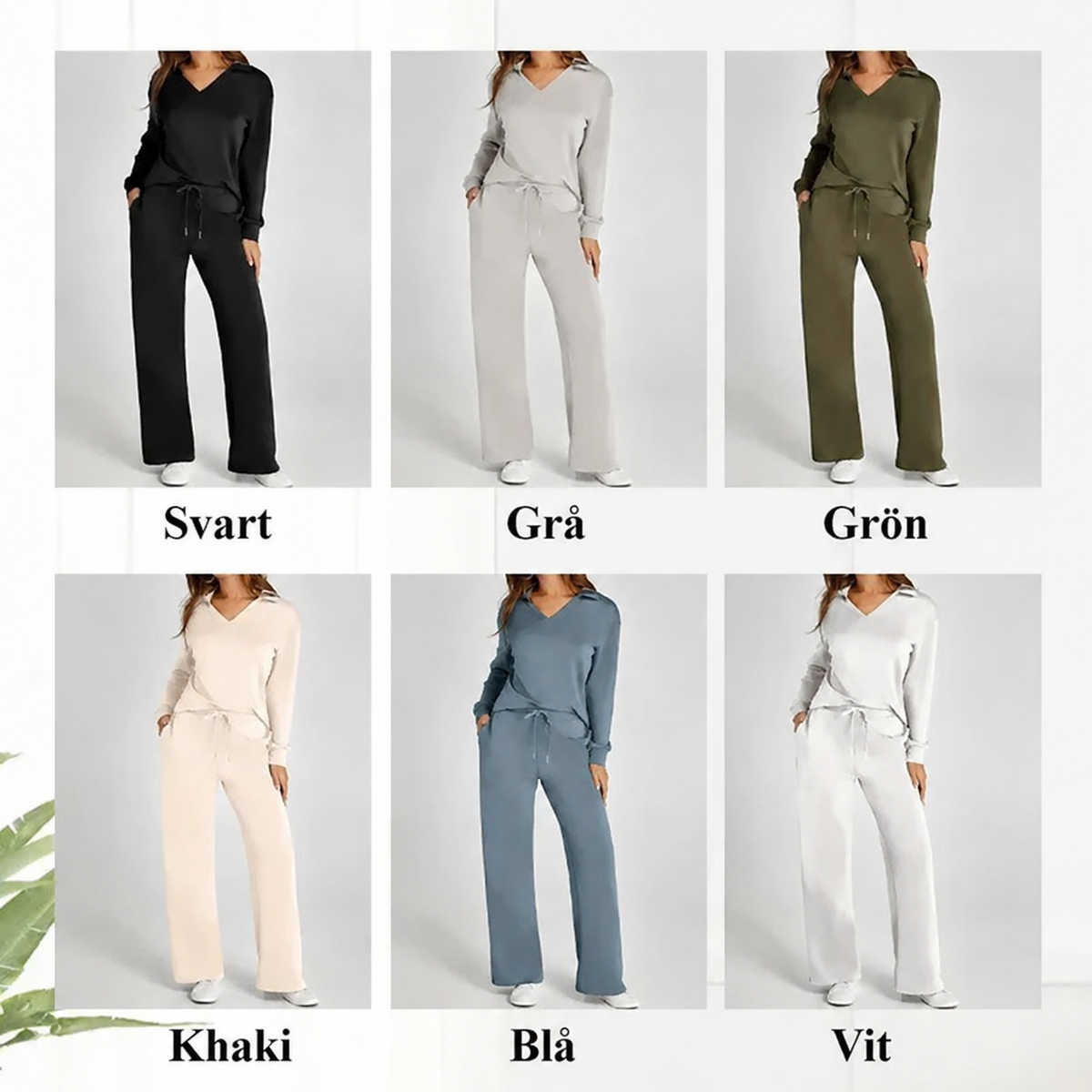 💖2-delade set för kvinnor Outfits Casual långärmade sweatshirts Set