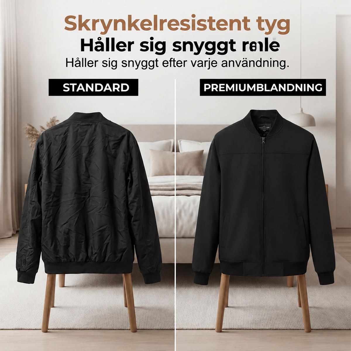 🔥🎁Nyhet 50 % RABATT🔥Klassisk bomberjacka med dragkedja framtill för män
