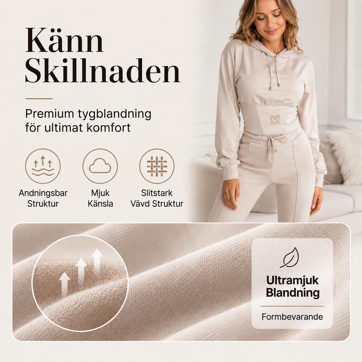 REA 2026 -50% RABATT Tvådelad träningsoverall med huva för kvinnor