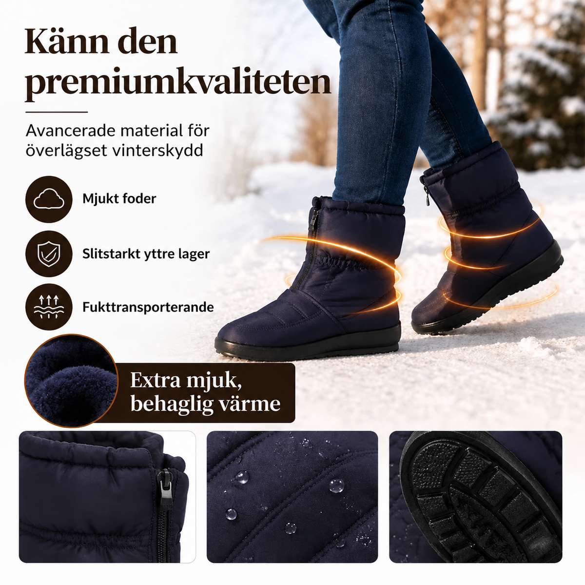 🔥50 % RABATT💥Vattentäta snöstövlar för damer