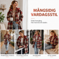 🔥50 % rabatt🔥⏰Klassisk, mysig rutig damjacka med huva🧥