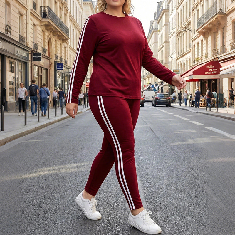 ⚡Tvådelad träningsoverall för damer – set med långärmade plagg, bekväm och snygg för både träning och fritid 🧥✨