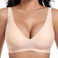 🌷Jelly Wireless Womens Comfortable Wireless Bras Push Up Bralettes Seamless Tshirts Bras Deep V Everyday Bras