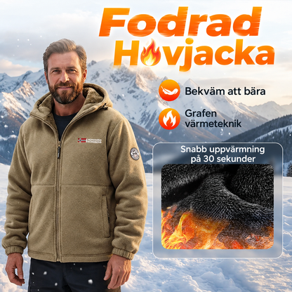 🎁2026 Nyheter 50% RABATT💥2026 Uppgraderad Unisex Hooded Casual Grafen Värmeisolerad Jacka (med innerfickor)