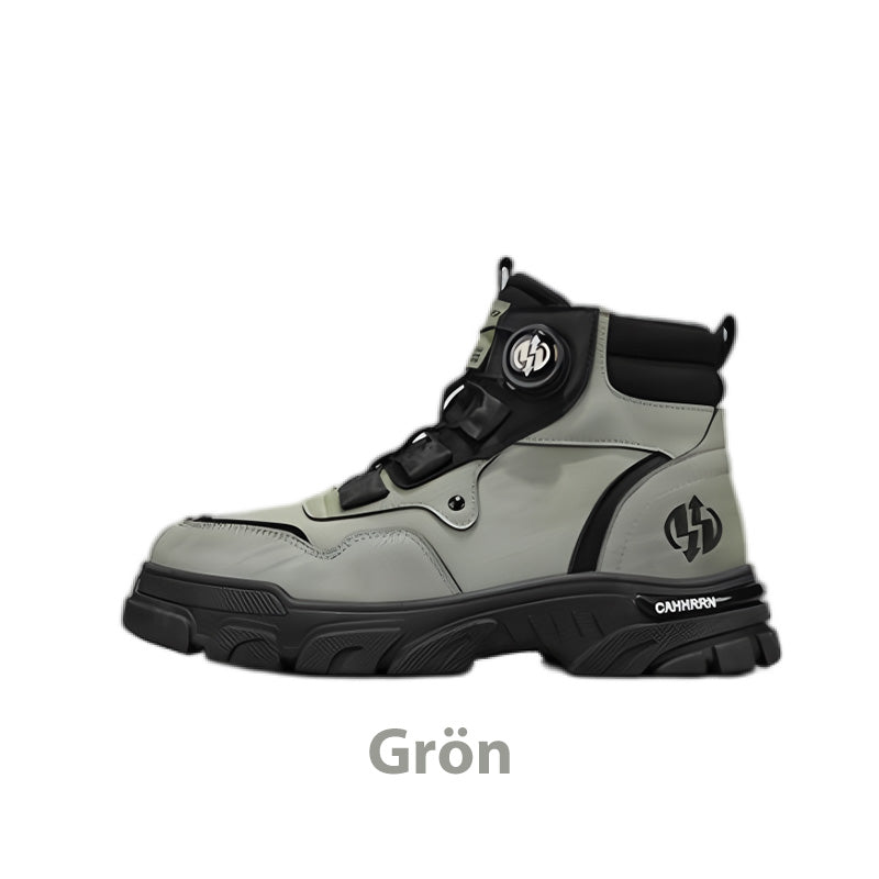 👞 50% RABATT! 🔄 HERRSKOR MED VRIDBART SPÄNNE - Vattentät & Andningsbar, Avlastande Komfortsula för Arbete och Vardag 🚶‍♂️🌧️
