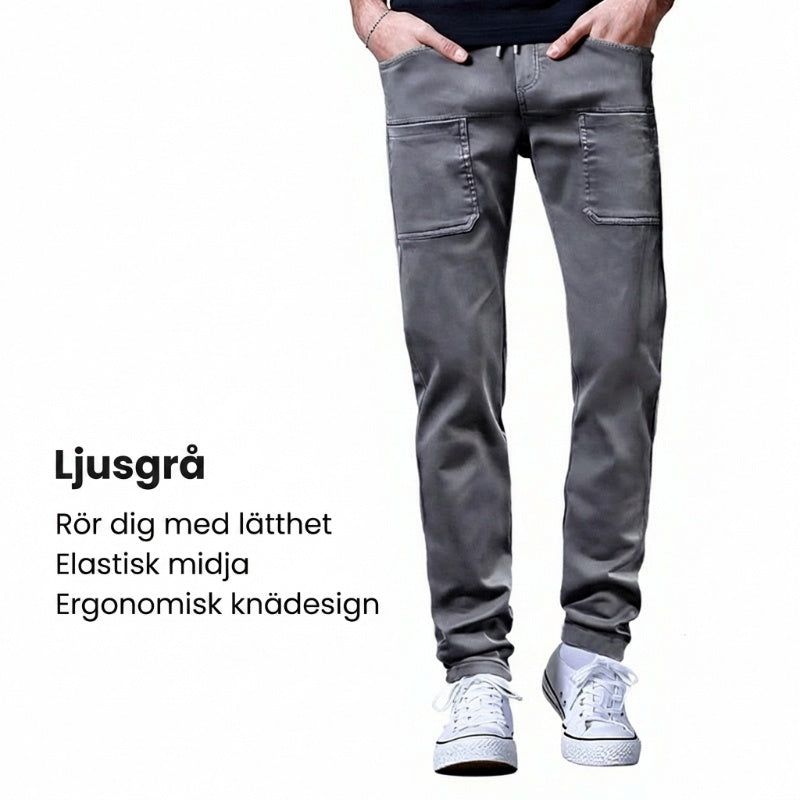 🔥HET FÖRSÄLJNING 50% RABATT🥰 MultiPants - slitstarka cargobyxor med hög stretch och flera fickor