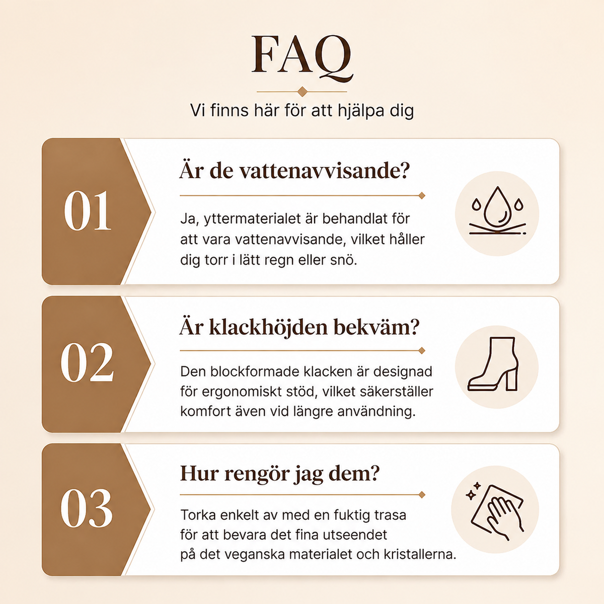 HET REA! Eleganta Svarta Vinterstövlar med Klack - Varma, Halkskyddade & Vattentåliga