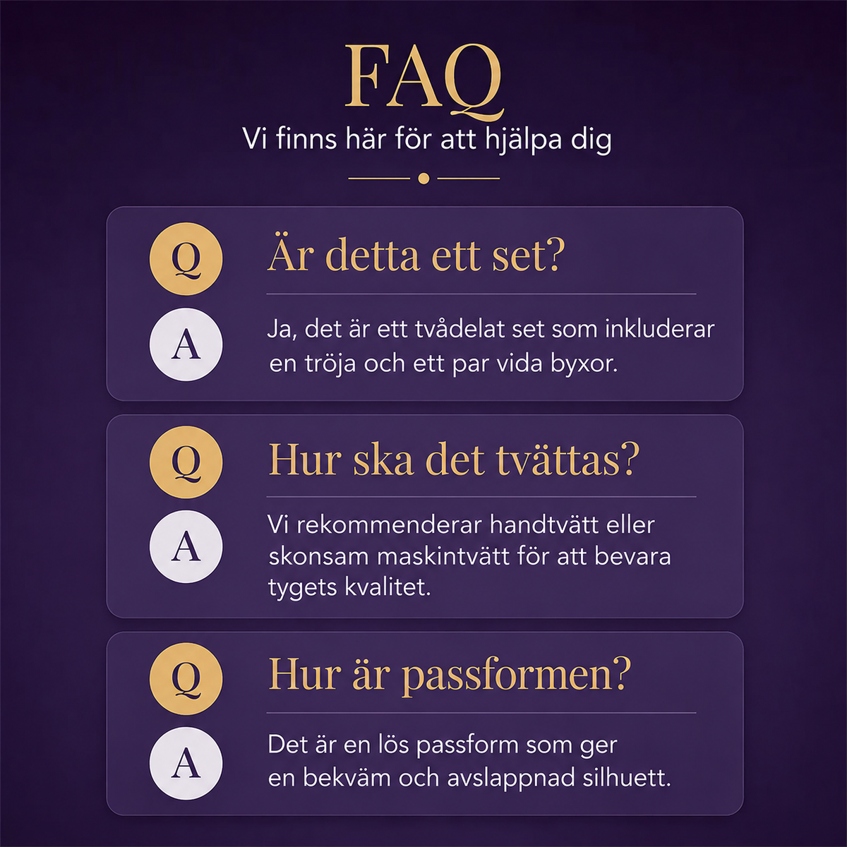 Set med halvärmad topp i sammet och byxor med vida ben för damer