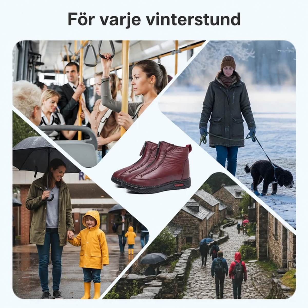 ❄️ 50% RABATT! Dams Varmfodrade Ankelstövlar med Dragkedja – Stilrena, Vinterklara & Bekväma👢💕