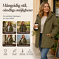 ❄️Vinterjackor med huva och diamantmönstrad quiltning för damer