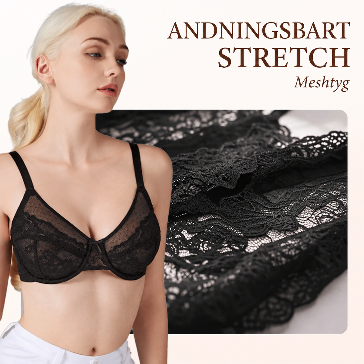 🌸Ultra-tunn andningsbar sexig spets-bh