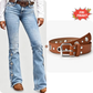 🔥50% rabatt!⏰Sista dagen på rean 💃Damernas högmidjade slitna bootcut-jeans