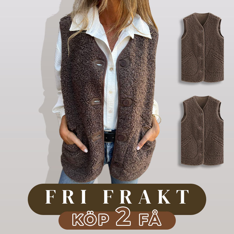 🧥 Kvinnors höstväst – knäppbar, kort och varm, mjuk och bekväm, perfekt för höst och vinter! ✨