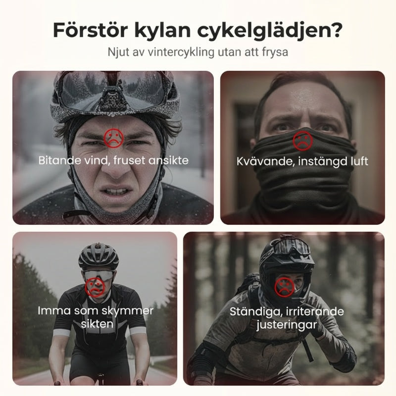 💥Årets slutrea – 49 % rabatt💞 Vindtät helmask för vinterbruk, unisex