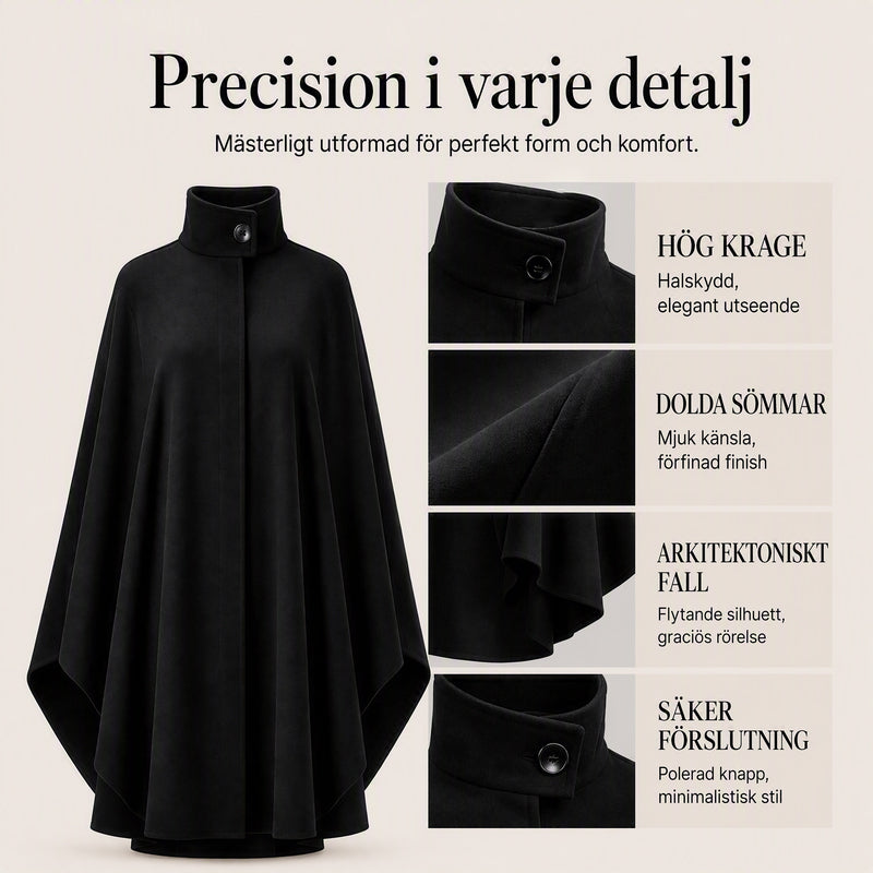 🧥 50 % RABATT |Elegant kappa med stående krage för kvinnor