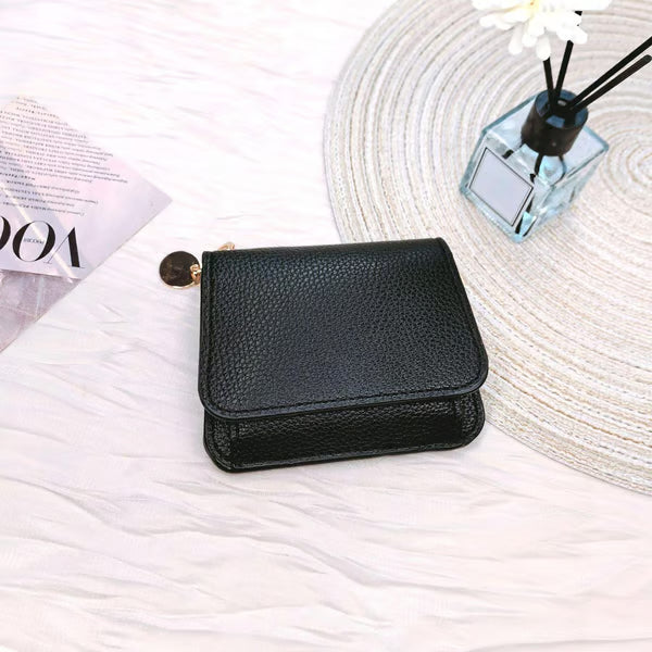 💕RFID-skyddad kortplånbok för kvinnor, mini kortfodral med nyckelring, myntficka och ID-fönster👛