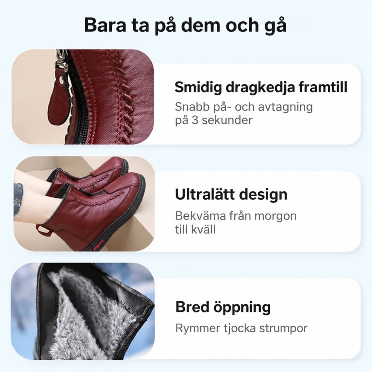 ❄️ 50% RABATT! Dams Varmfodrade Ankelstövlar med Dragkedja – Stilrena, Vinterklara & Bekväma👢💕