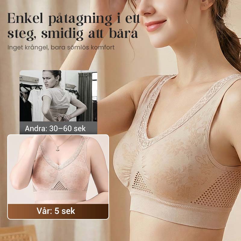 【1 + 1 gratis - 2 st】Bekväm lyftande behå i ren bomull utan knappar