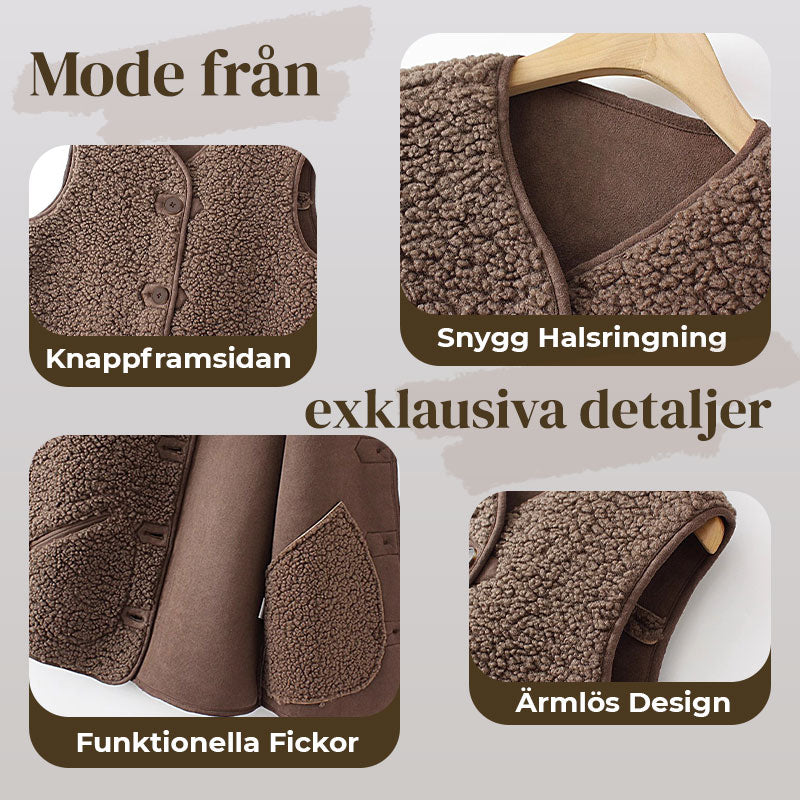 🧥 Kvinnors höstväst – knäppbar, kort och varm, mjuk och bekväm, perfekt för höst och vinter! ✨