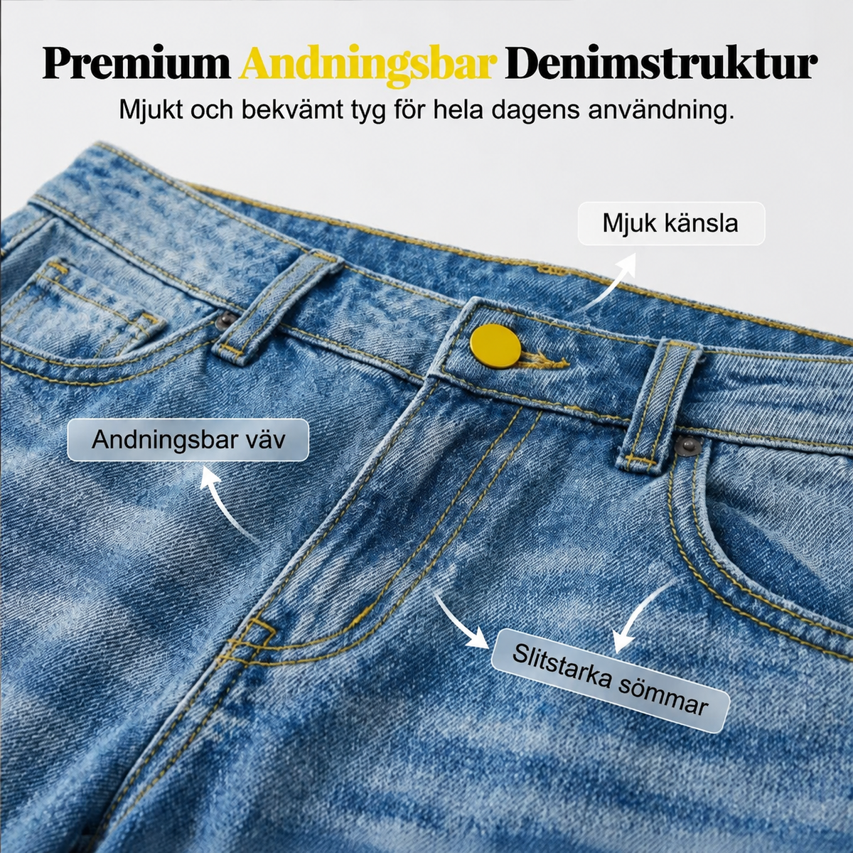 👖 50% RABATT NU! ✨ Jeans för Damer med Avslappnad Passform & Raka Ben – Stretchjeans med Hög Midja – Perfekt för Vardagskomfort 🌸