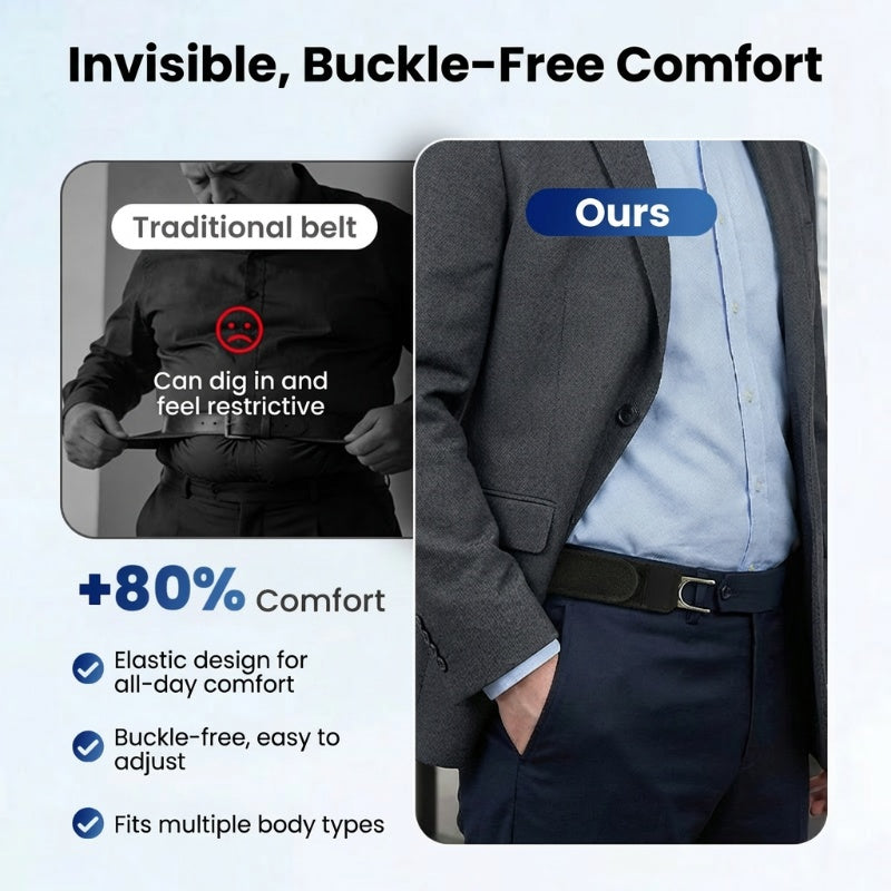 👖 50% RABATT NU! 🔗 Spännlöst Elasticbälte för Män & Kvinnor – Lätt att Använda, Exakt Passform & Ultra-mjuk Komfort ✨