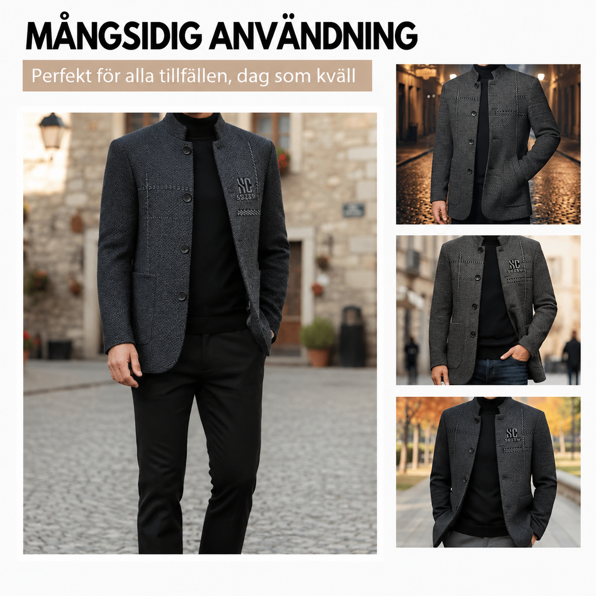 🧥 50% REA NU! ⏰ Herr Vardagsrock - Mjuk & Lång, Perfekt för Avkoppling efter Jobbet 🚚 FRI FRAKT