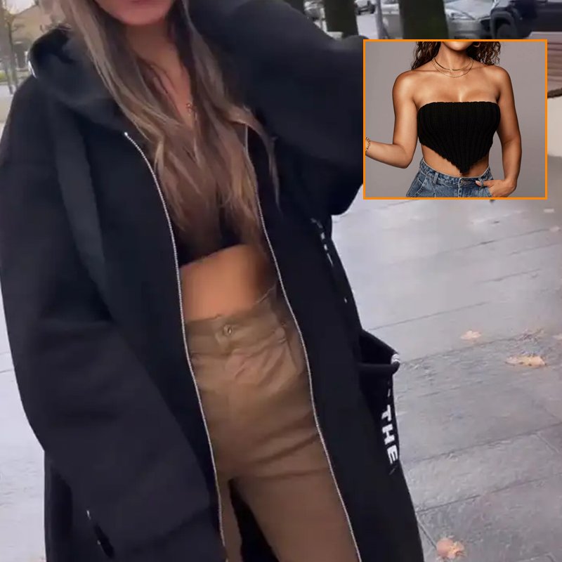 🔥Essentiella outfits för dejter✨ Lång tröja med huva för dam🍂