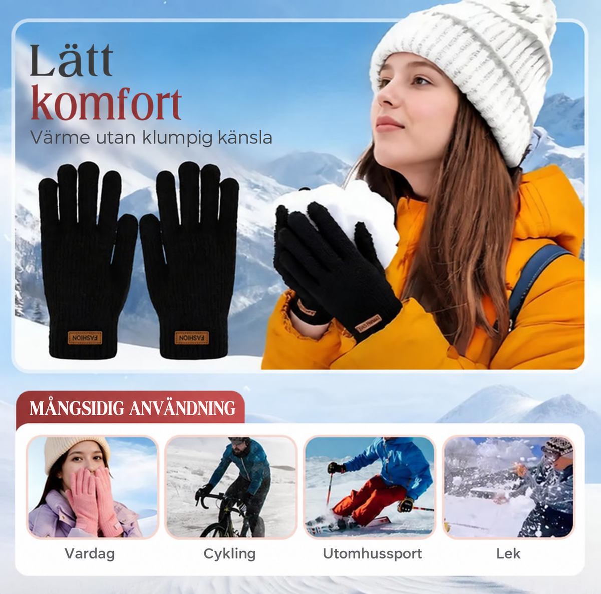 🧤Funktionella & eleganta handskar – Kompatibla med pekskärm och håller värmen!