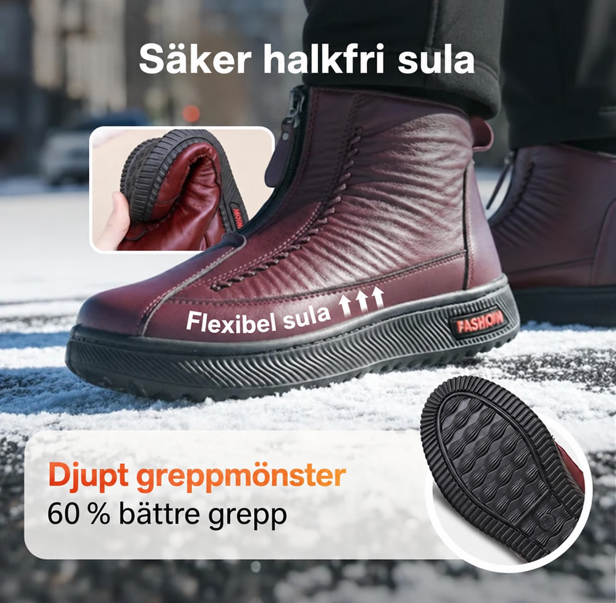 ❄️ 50% RABATT! Dams Varmfodrade Ankelstövlar med Dragkedja – Stilrena, Vinterklara & Bekväma👢💕