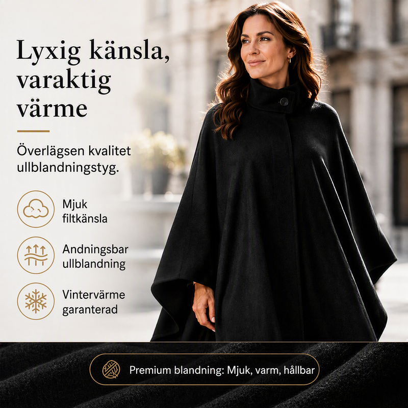 🧥 50 % RABATT |Elegant kappa med stående krage för kvinnor