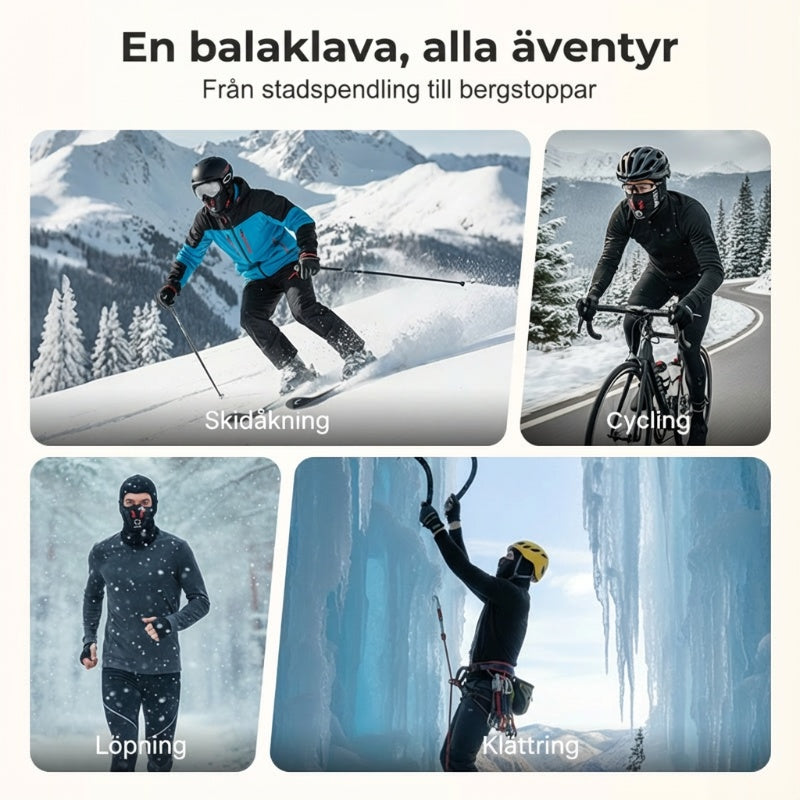 💥Årets slutrea – 49 % rabatt💞 Vindtät helmask för vinterbruk, unisex