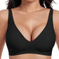 🌷Jelly Wireless Womens Comfortable Wireless Bras Push Up Bralettes Seamless Tshirts Bras Deep V Everyday Bras
