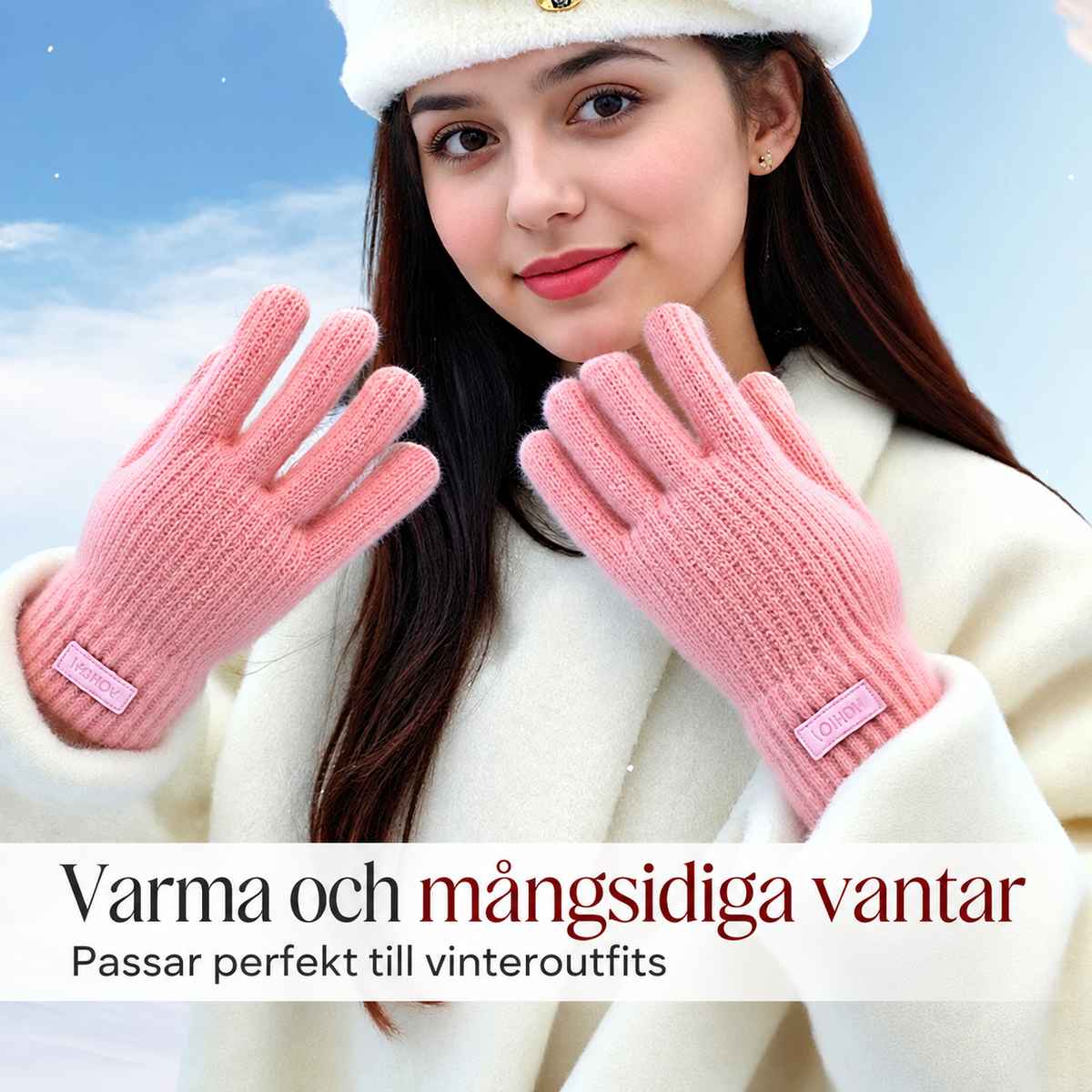 🧤Funktionella & eleganta handskar – Kompatibla med pekskärm och håller värmen!