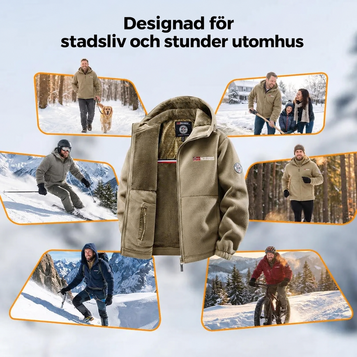 🎁2026 Nyheter 50% RABATT💥2026 Uppgraderad Unisex Hooded Casual Grafen Värmeisolerad Jacka (med innerfickor)