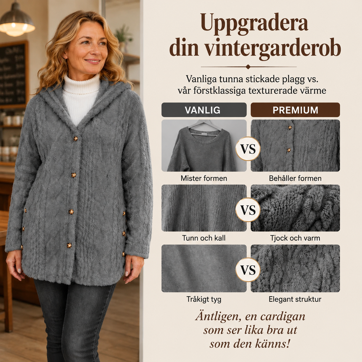 ⏳Tidsbegränsat erbjudande: 50 % rabatt⏰Varm damjacka med huva och rutmönster🎁