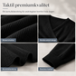 Slimmande Wrap Tröja med V-ringning - Mjuk Ribbad Stickad Topp för Dam