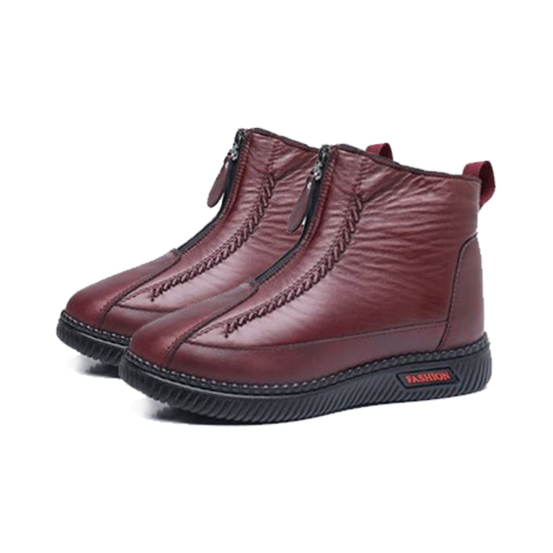 ❄️ 50% RABATT! Dams Varmfodrade Ankelstövlar med Dragkedja – Stilrena, Vinterklara & Bekväma👢💕