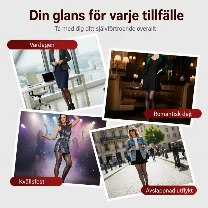 💖 Vardagskomfort | Skira och glänsande strumpbyxor med hög midja för dam – Köp 1 Få 1 Gratis
