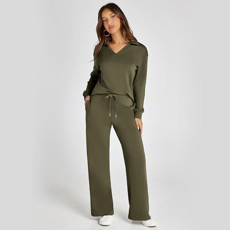 💖2-delade set för kvinnor Outfits Casual långärmade sweatshirts Set