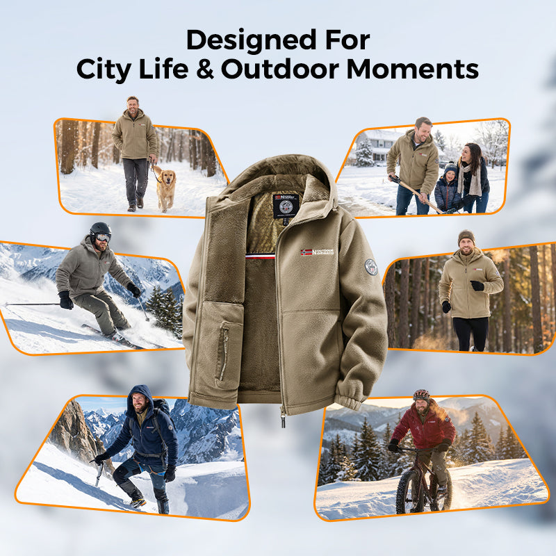 🎁2026 Nyheter 56% RABATT💥2026 Uppgraderad Unisex Hooded Casual Grafen Värmeisolerad Jacka (med innerfickor)
