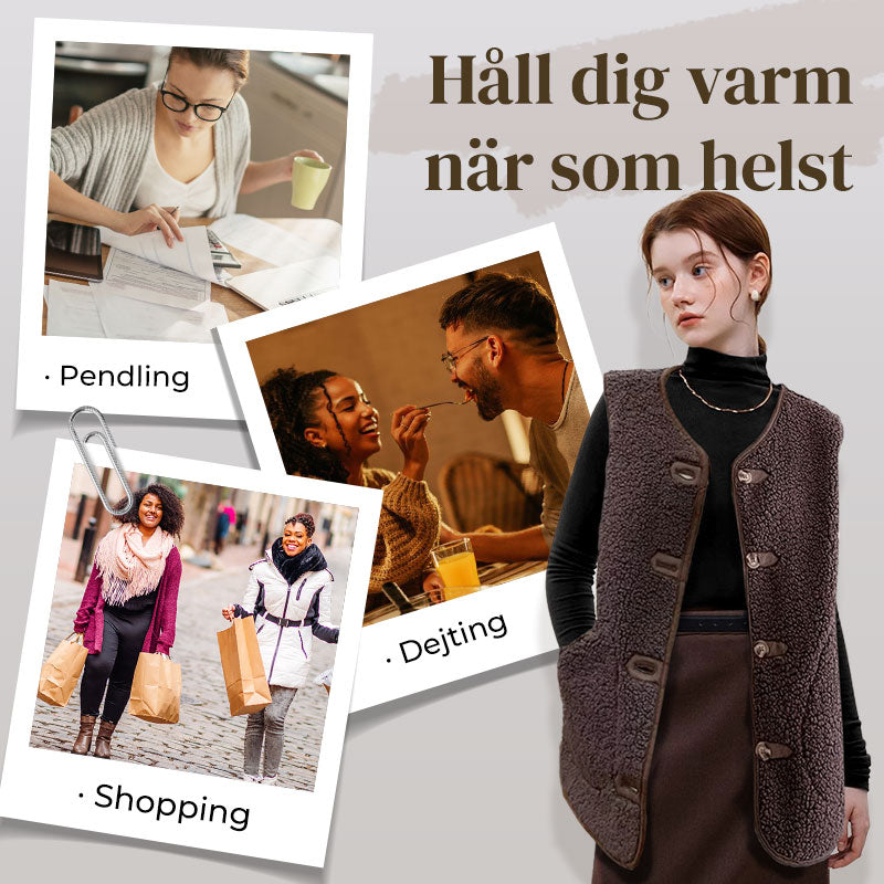 🧥 Kvinnors höstväst – knäppbar, kort och varm, mjuk och bekväm, perfekt för höst och vinter! ✨