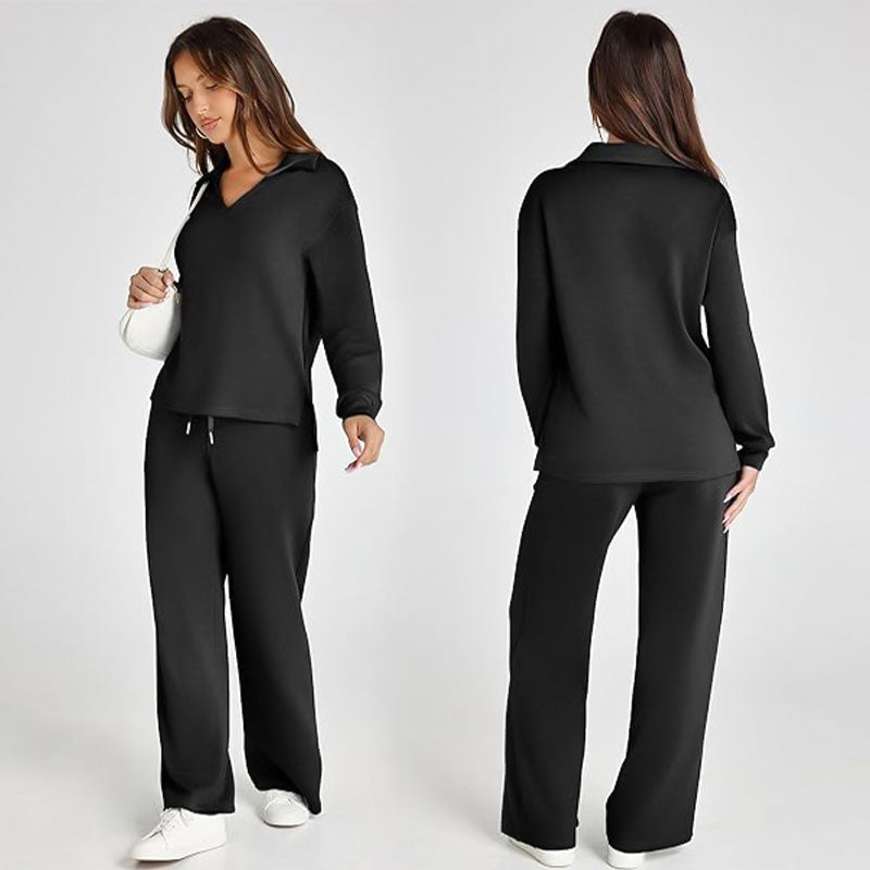 💖2-delade set för kvinnor Outfits Casual långärmade sweatshirts Set