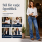 🔥50% rabatt!⏰Sista dagen på rean 💃Damernas högmidjade slitna bootcut-jeans